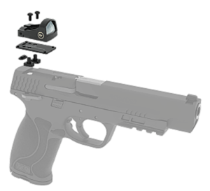 Crimson Trace 0130000201 CTS-1520 Dovetail Mount Combo Kit  Matte Black 5 MOA Red Dot Glock/S&W M&P