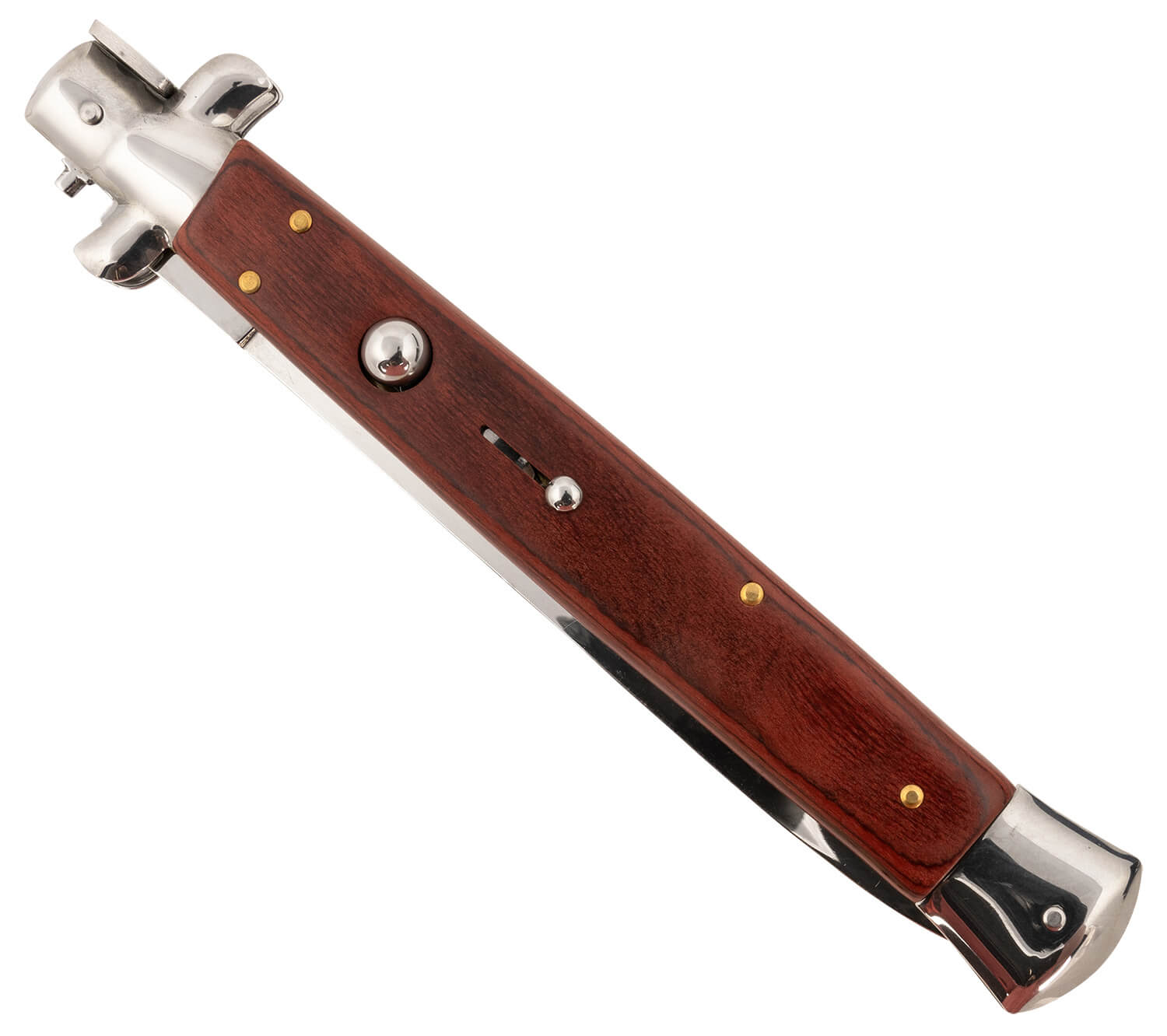 Steel River Knives CIRWD Spartan 6 Italian Dagger Polished Blade 7″ Red Wood Handle Side Open” Steel River Knives CIRWD Spartan 6 Italian Dagger Polished Blade 7″ Red Wood Handle Side Open”
