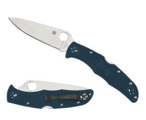 Spyderco C10FPK390 Endura 4 Lightweight 3.80″ Folding Plain Stonewashed K390 Steel Blade Includes Pocket Clip