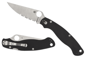Spyderco C36GP2 Military 2  4″ Folding Plain Stonewashed CPM S30V SS Blade/Black Textured G10 Handle Includes Pocket Clip