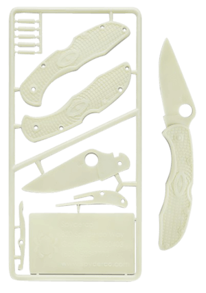 Spyderco PLKIT1 Delica 4 Plastic Kit For Children Ages 7+ Glow-In-The-Dark Plastic