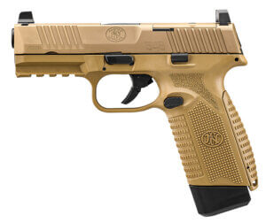 FN 66101390 545 MRD Full Size 45 ACP 10+1 4.10″ Black Hammer Forged/Target Crown Barrel/ Flat Dark Earth Optic Cut/Serrated Slide/Flat Dark Earth Polymer Frame w/Picatinny Rail Ambidextrous FN 66101390 545 MRD Full Size 45 ACP 10+1 4.10″ Black Hammer Forged/Target Crown Barrel/ Flat Dark Earth Optic Cut/Serrated Slide/Flat Dark Earth Polymer Frame w/Picatinny Rail Ambidextrous