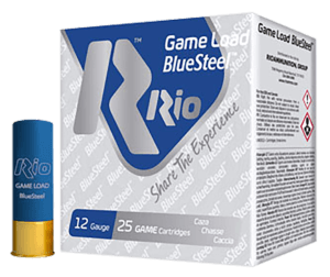 Rio Ammunition GLBS327 Game Load BlueSteel  12 Gauge 2.75″ 1 1/8 oz 7 Shot 25rd Box