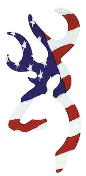 Browning 3922003116 Buckmark Decal Red/White/Blue Vinyl Sticker 6″