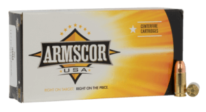 Armscor FAC95 USA 9mmLuger 147gr Full Metal Jacket 50rd Box Armscor FAC95 USA 9mmLuger 147gr Full Metal Jacket 50rd Box