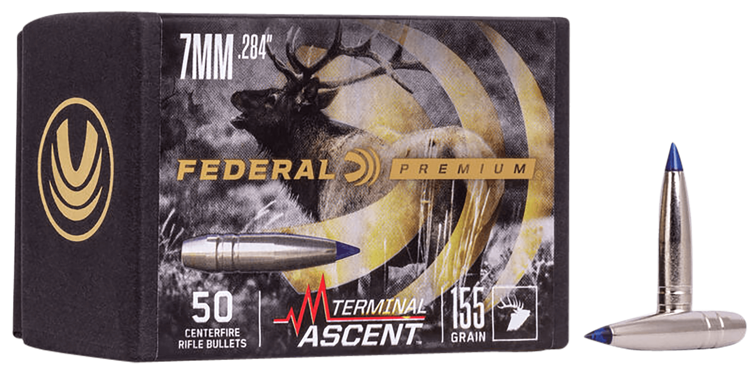 Federal PB284TA1 Premium Terminal Ascent Component 7mm 155gr 50rd Box/4 Case Federal PB284TA1 Premium Terminal Ascent Component 7mm 155gr 50rd Box/4 Case