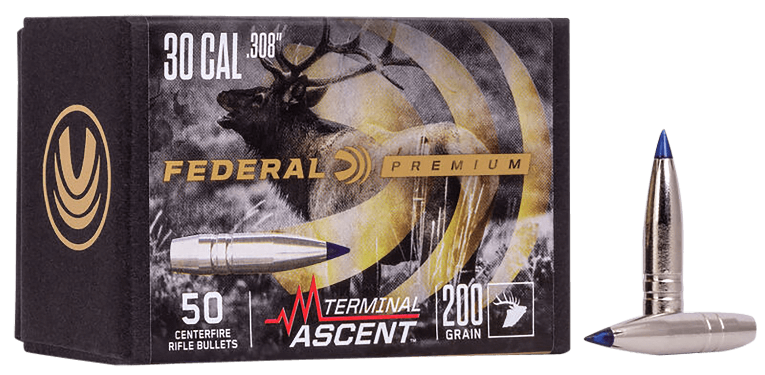Federal PB308TA2 Premium Terminal Ascent Component 30Cal 200gr 50rd Box/4 Case Federal PB308TA2 Premium Terminal Ascent Component 30Cal 200gr 50rd Box/4 Case
