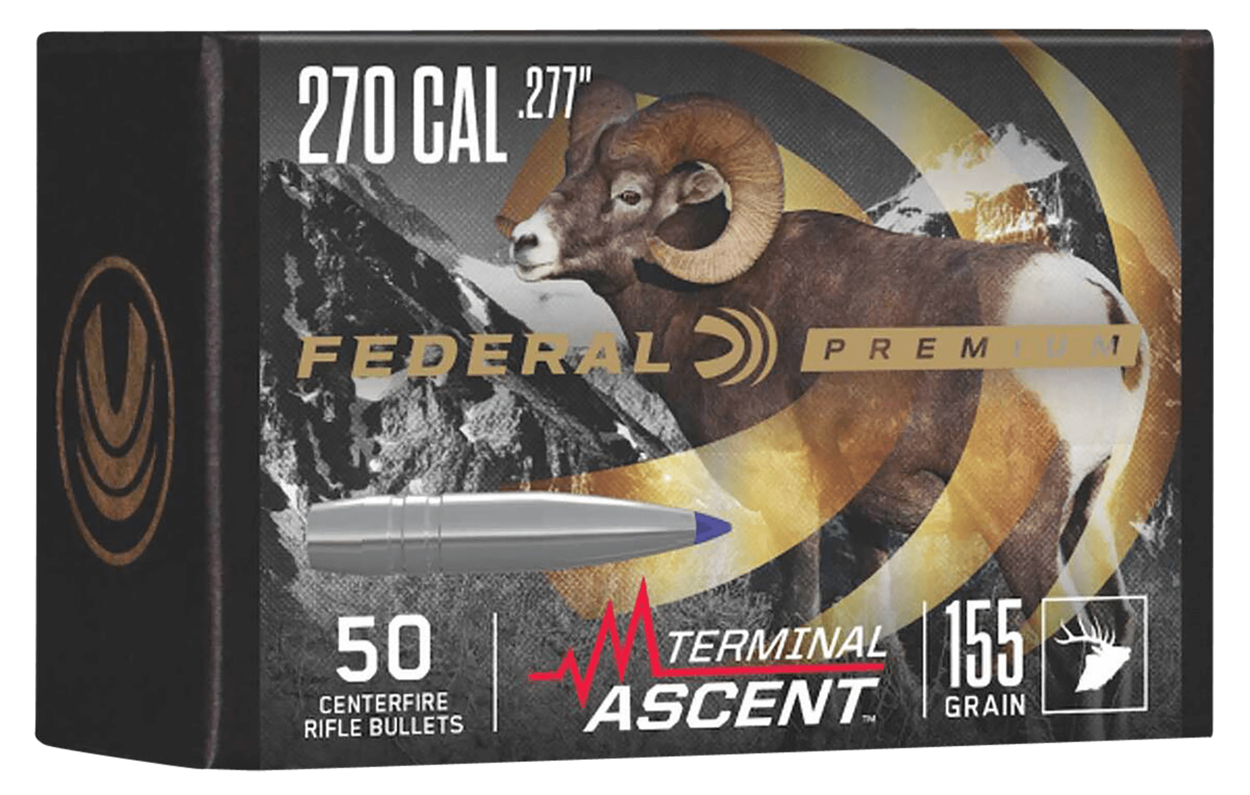 Federal PB277TA2 Premium Terminal Ascent Component 270 Cal .277 155 gr Terminal Ascent Federal PB277TA2 Premium Terminal Ascent Component 270 Cal .277 155 gr Terminal Ascent