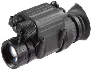 AGM Global Vision 11P14122464011 PVS-14 NW1 Night Vision Hand Held/Mountable Scope Black 1x 26mm  Gen 2+ Level 1  White Filter