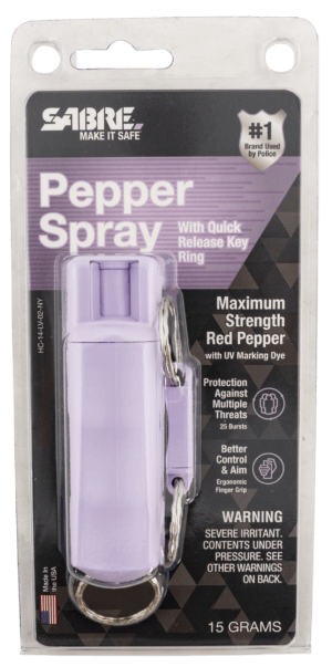 Sabre HC14LV02NY Pepper Spray Hard Case Red Pepper Lavender Includes Key Ring