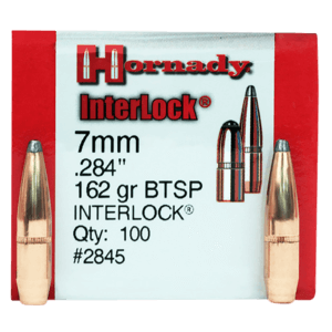 Hornady 2845 InterLock  7mm .284 162 gr Boat Tail Spire Point 100rd Box