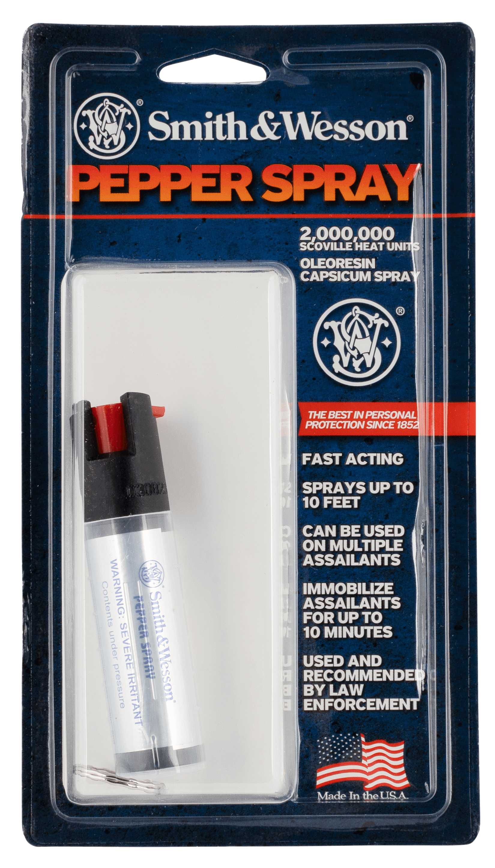 S&W Pepper Spray 1251 Pepper Spray OC Pepper Range 10 ft 0.75 oz Clear Includes Keycap S&W Pepper Spray 1251 Pepper Spray OC Pepper Range 10 ft 0.75 oz Clear Includes Keycap