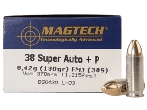 Magtech 38S Range/Training  38 Super +P 130 gr Full Metal Jacket 50rd Box