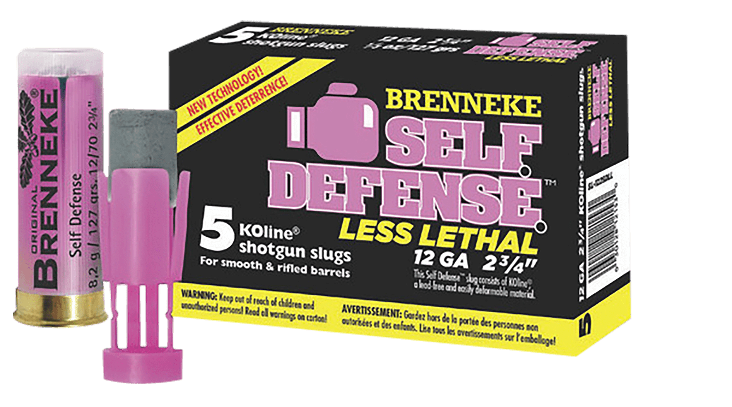 Brenneke SL122SDLL Self Defense 12 Gauge 2.75" 1/3 oz Sabot Slug Shot 5rd Box