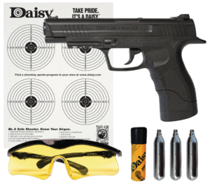 Daisy 985415242 415 Powerline Kit CO2 177 BB 21+1 495 fps Black Polymer Frame with Pic. Rail Fiber Optic Sight Includes Ammo/Target/Glasses/CO2 Cartridges Daisy 985415242 415 Powerline Kit CO2 177 BB 21+1 495 fps Black Polymer Frame with Pic. Rail Fiber Optic Sight Includes Ammo/Target/Glasses/CO2 Cartridges