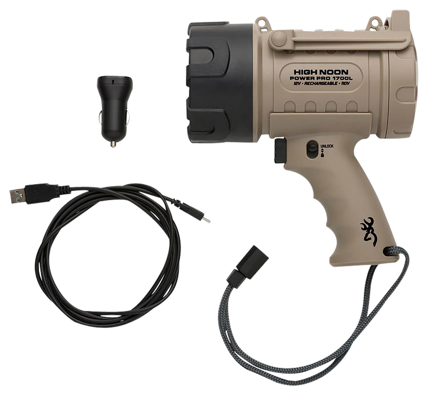Browning 3717805 High Noon Power Pro Tan 100-1700 Lumens White LED Polymer Browning 3717805 High Noon Power Pro Tan 100-1700 Lumens White LED Polymer