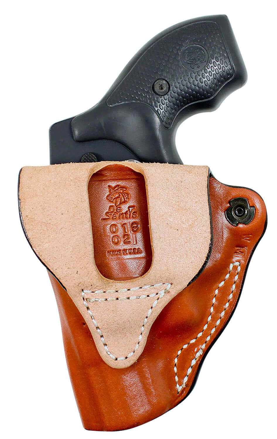 DeSantis Gunhide 019TA9PZ0 Mini Scabbard OWB Tan Leather Belt Slide Fits Springfield Hellcat OSP Right Hand - Image 2