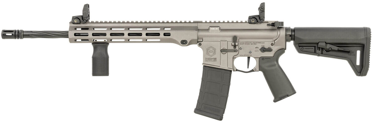 Maxim Defense MXM49734 MD15 L 5.56x45mm NATO 30+1 16" Fluted Barrel Sniper Gray Rec/M-LOK Handguard Black Magpul Furniture SL-K Stock MBUS Sights Blackout Defense Flat Trigger - Image 2