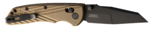Hogue Deka 3.25″ Folding Wharncliffe Plain Black Cerakote CPM MagnaCut SS Blade FDE Crosshatch Textured GRN Handle Includes Pocket Clip Hogue Deka 3.25″ Folding Wharncliffe Plain Black Cerakote CPM MagnaCut SS Blade FDE Crosshatch Textured GRN Handle Includes Pocket Clip