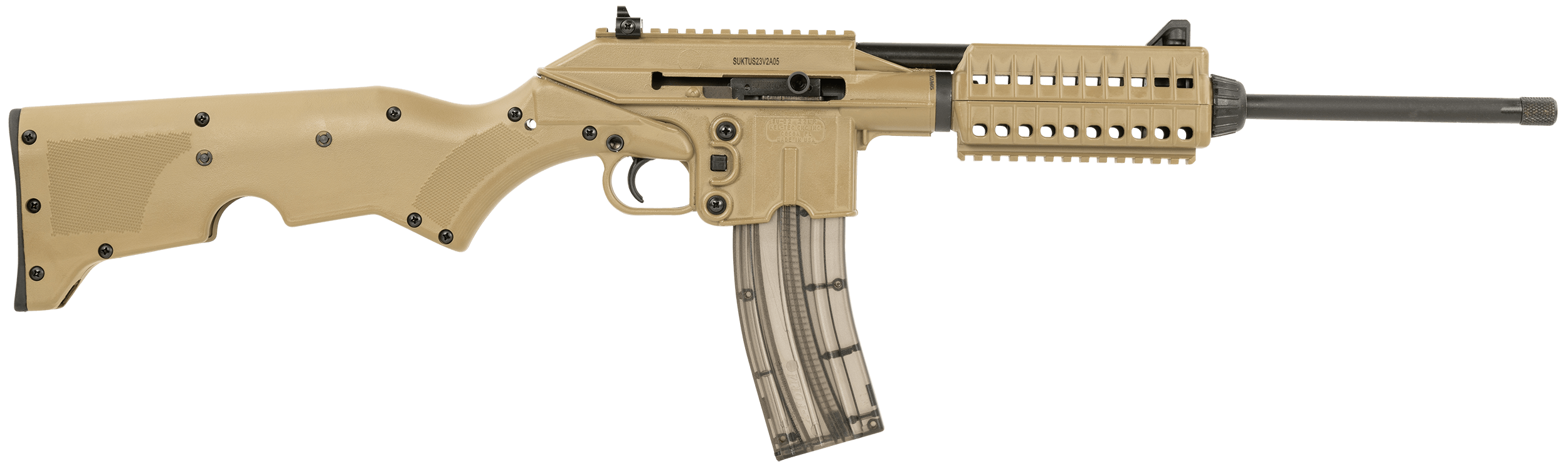 Kel-Tec SU22CATAN SU22 Full Size 22 LR 26+1 16.10″ Black Threaded Barrel Tan Picatinny Rail Polymer Receiver Tan Synthetic w/Storage Compartment Stock Kel-Tec SU22CATAN SU22 Full Size 22 LR 26+1 16.10″ Black Threaded Barrel Tan Picatinny Rail Polymer Receiver Tan Synthetic w/Storage Compartment Stock