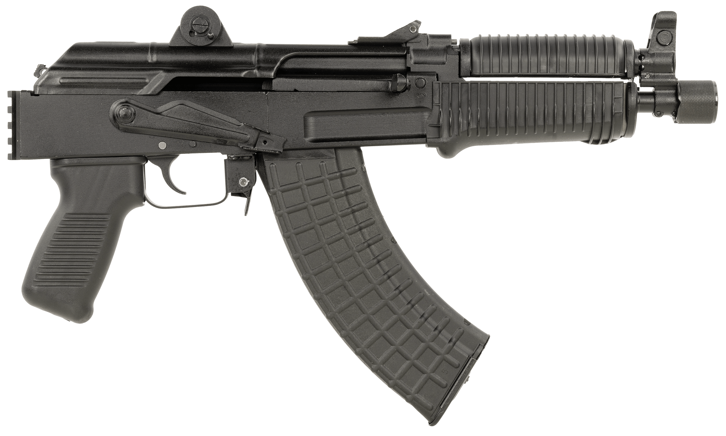 Arsenal SAM7K55 SAM7K 7.62x39mm 30+1 8.50" Black Steel Threaded Barrel Polymer Handguards Black Aluminum Forged & Milled Receiver Mounted 1913 Picatinny Rail Black Polymer Grips