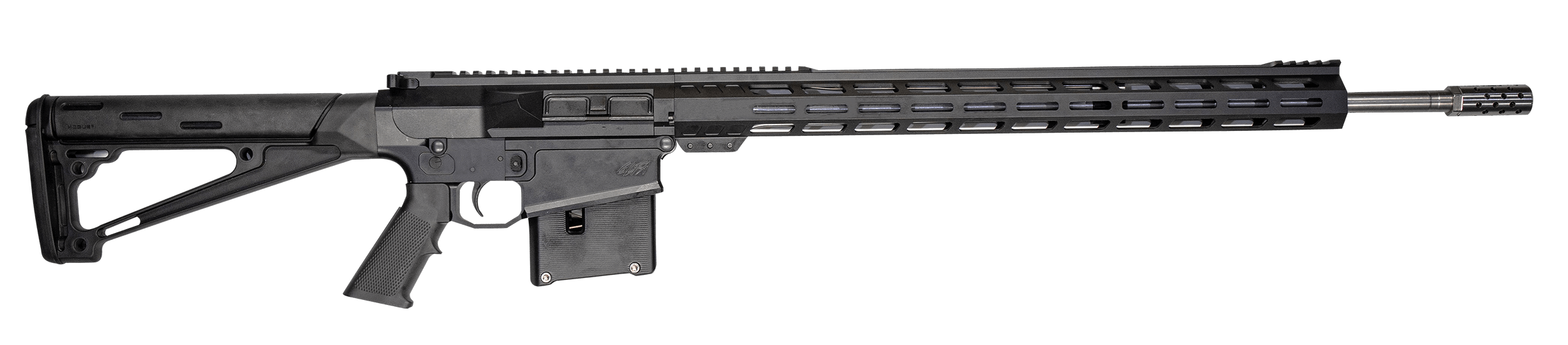 Great Lakes Firearms GL10LA300SSBLK AR-10 300 Win Mag 5+1 24" Stainless Threaded Barrel Black Picatinny Rail Aluminum Receiver 20" M-LOK Handguard Black Hogue OverMolded Stock Mil-Spec Grip Right Hand
