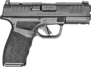 Springfield Armory HCP9379BOSPCA Hellcat Pro OSP *CA Compliant Compact 9mm Luger 10+1, 3.70″ Black Melonite Hammer Forged Barrel, Black Melonite Optic Ready/Serrated Slide, Black Polymer Frame w/Picatinny Rail, Adaptive Textured Polymer Grip, Right Hand