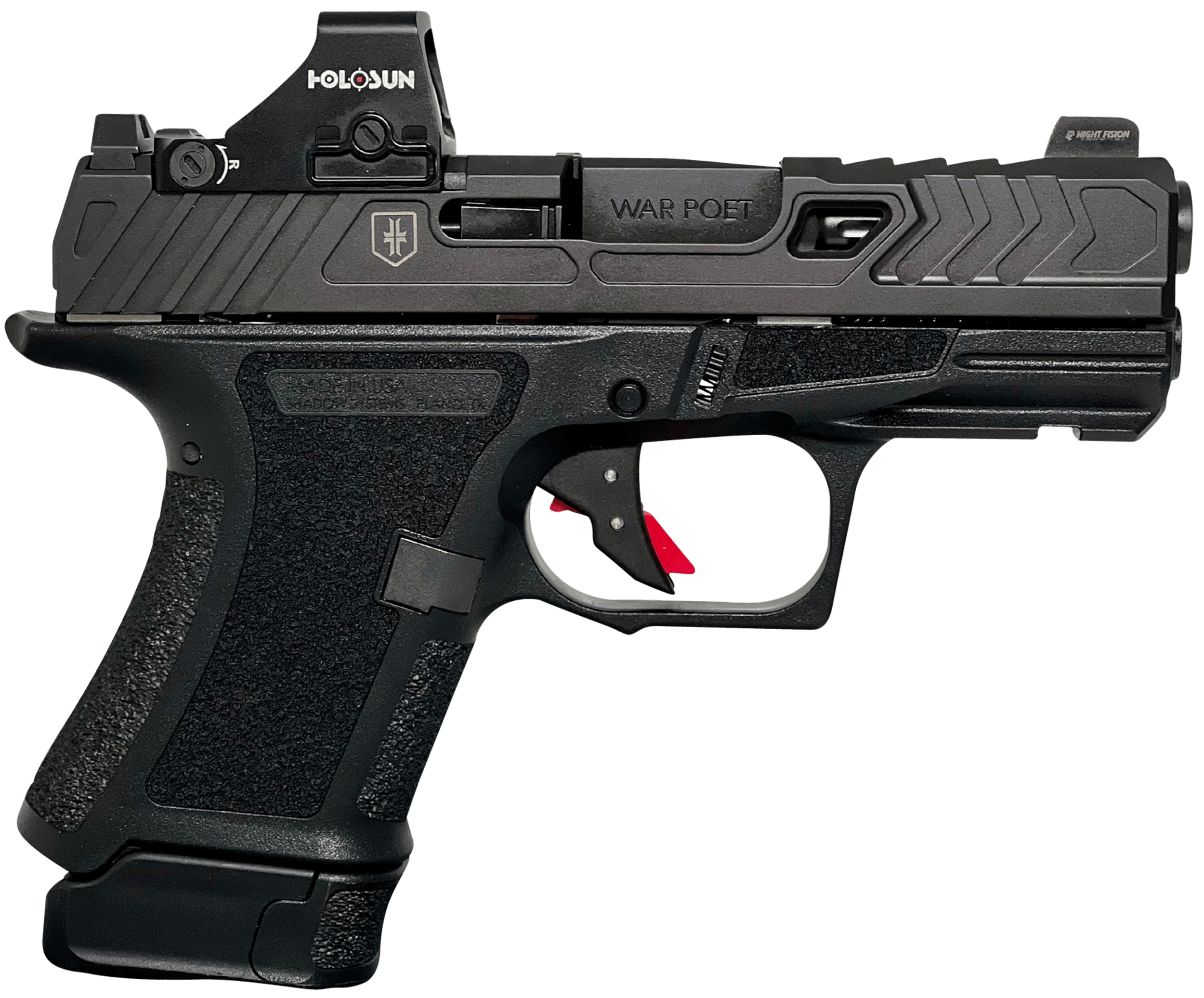 Shadow Systems SS4084H CR920 War Poet w/Optic 9mm Luger 10+1/13+1 3.40 Black Nitride Match Grade/Spiral Fluted Barrel & Optic Cut/Serrated/Window Cut Stainless Steel Slide Black Polymer Frame w/Beavertail & Picatinny Rail Features "War Poet" Engraved "