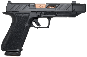 Shadow Systems SS2211 DR920P Compensator Full Size 9mm Luger 17+1 4.60 Bronze TICN Match Grade/Spiral Fluted/Compensated Barrel & Optic Cut/Serrated/Window Cut Stainless Steel Slide Black Polymer Frame w/Beavertail & Picatinny Rail"
