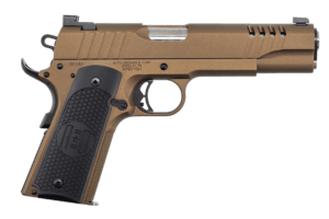 Auto-Ordnance 1911TCAC10 1911  Full Size Frame 45 ACP 7+1  5 Stainless Steel Barrel  Burnt Bronze Cerakote Serrated w/Slide Cuts Stainless Steel Slide  Burnt Bronze Cerakote Stainless Steel Frame w/Checkered Front Strap & Beavertail  Armor Black Cerakote”