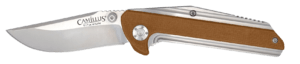Camillus 19196 Sevens 2.75″ Folding Plain Silver AUS-8 Carbonitride Titanium Non-Stick Blade Desert Tan/SS G10/SS Handle Camillus 19196 Sevens 2.75″ Folding Plain Silver AUS-8 Carbonitride Titanium Non-Stick Blade Desert Tan/SS G10/SS Handle