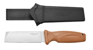 Camillus 19627 Swedge 4.30″ Fixed Plain Silver 420 Steel Titanium Bonded Blade Textured Tan ABS Handle Includes Sheath Camillus 19627 Swedge 4.30″ Fixed Plain Silver 420 Steel Titanium Bonded Blade Textured Tan ABS Handle Includes Sheath