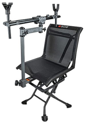 Bog-Pod 1100475 ChairPod Chair with Rotating Gun Mount 4 Legs Black Aluminum Frame 41 Max Height” Bog-Pod 1100475 ChairPod Chair with Rotating Gun Mount 4 Legs Black Aluminum Frame 41 Max Height”