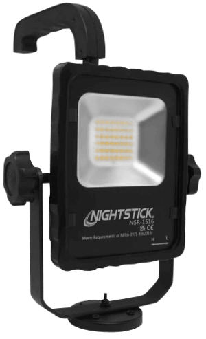 Nightstick NSR1516 Rechargeable LED Scene Light with Magnetic Base  Black