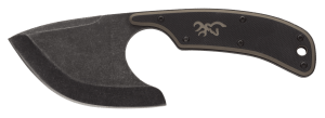Browning 3220323 Cutoff 2.50" Fixed Skinner Plain Black Black Oxide Stonewashed 9Cr14MoV SS Blade Black/Tan G10 Handle