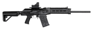 JTS Shotgun M12AKT2.1 M12AK T1 12 Gauge Semi-Auto 5+1 (2.75″) 3″ 18.70″ Chrome-Lined Barrel Black M-Lok Handgaurd Fixed Stock Adj. Gas Block 3 Chokes Includes Red Dot