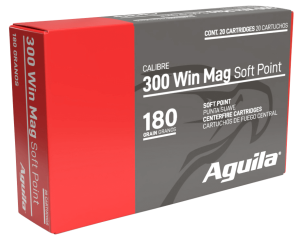 Aguila 82044AG 300 Win Mag 180 gr Soft Point InterLock Boat Tail Soft Point 20rd Box