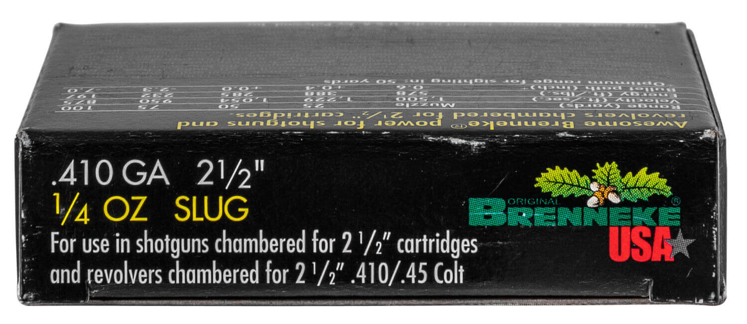 Brenneke SL4102CE Close Encounter Home Defense 410 Gauge 2.50" 1/4 oz Sabot Slug Shot 5rd Box - Image 2