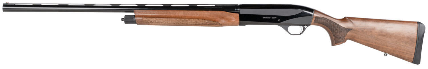 Retay USA GORPLBLK28 Gordion Upland Inertia Plus 12 Gauge 4+1 (2.75") 3" 28" Deep Bore Drilled Barrel Polished Black Anodized Finish Oiled Walnut Stock w/Integrated Sling Swivel Mount TruGlo Red Fiber Optic Front Sight - Image 2