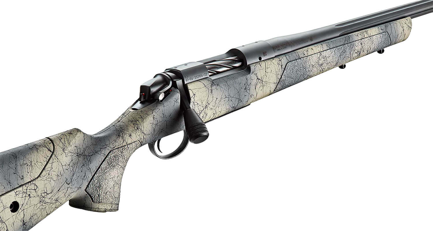 Bergara Rifles B14S801 B-14 Wilderness Sierra 308 Win 4+1 20" Sniper Gray Cerakote #5 Fluted Threaded Barrel Sniper Gray Cerakote Steel Receiver Wilderness Camo w/Black Webbing Fixed w/SoftTouch Synthetic Stock - Image 2