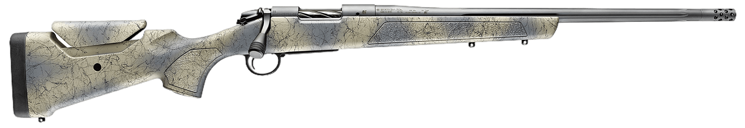 Bergara Rifles B14LM801 B-14 Wilderness Sierra 300 Win Mag 3+1 22" Sniper Gray Cerakote #5 Fluted Threaded Barrel Sniper Gray Cerakote Steel Receiver Wilderness Camo w/Black Webbing Fixed w/SoftTouch Synthetic Stock