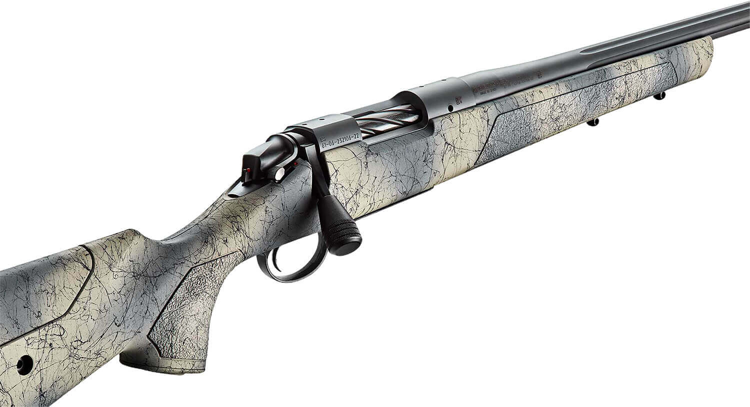 Bergara Rifles B14LM801 B-14 Wilderness Sierra 300 Win Mag 3+1 22" Sniper Gray Cerakote #5 Fluted Threaded Barrel Sniper Gray Cerakote Steel Receiver Wilderness Camo w/Black Webbing Fixed w/SoftTouch Synthetic Stock - Image 2
