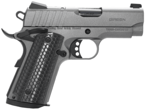 EAA GIRSAN 391140 MC1911 SC Influencer Sub-Compact 9mm Luger 7+1 3.40″ Black Steel Barrel  Tungsten Gray Cerakote Optic Ready/Serrated Steel Slide & Frame w/Picatinny Rail & Beavertail  Gray Polymer Grip