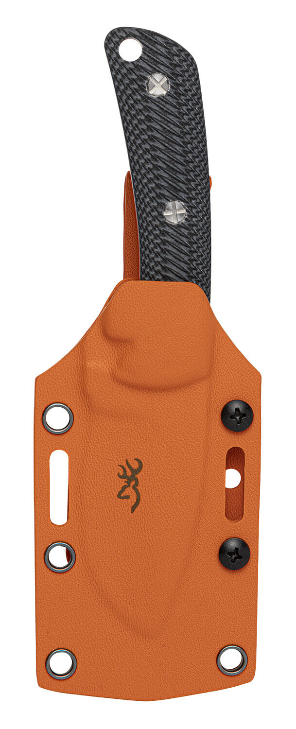 Browning 3220499B Back Country Small 2.75 Fixed Deep Belly Skinner Plain Blaze Orange Ceramic D2 Steel Blade Black G10 Handle" - Image 3
