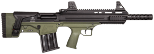 ATI ATIG20BDG Bulldog  20 Gauge Semi-Auto 3″ 5+1 18.50″ Black Steel Barrel  Black Aluminum Receiver  Picatinny Mount  Green Fixed Bullpup Stock