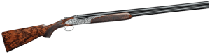 Rizzini USA 610241029 Grand Regal Extra Full Size 410 Gauge Break Open 2.75" 2rd 29" Black Over/Under Chrome Lined Barrel Coin Anodized Silver Engraved Game Scene Steel Receiver Fixed Pistol Grip Grade IV Turkish Walnut Stock