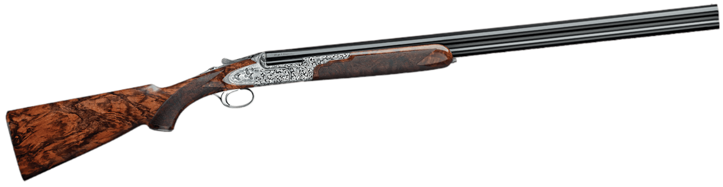 Rizzini USA 610241029 Grand Regal Extra Full Size 410 Gauge Break Open 2.75" 2rd 29" Black Over/Under Chrome Lined Barrel Coin Anodized Silver Engraved Game Scene Steel Receiver Fixed Pistol Grip Grade IV Turkish Walnut Stock