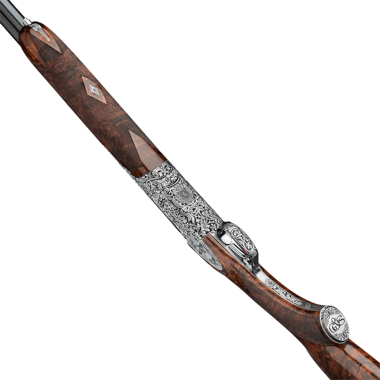 Rizzini USA 610241029 Grand Regal Extra Full Size 410 Gauge Break Open 2.75" 2rd 29" Black Over/Under Chrome Lined Barrel Coin Anodized Silver Engraved Game Scene Steel Receiver Fixed Pistol Grip Grade IV Turkish Walnut Stock - Image 2