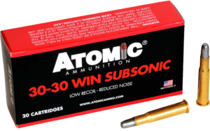 Atomic Ammunition 00410 Subsonic 30-30Win 165gr Lead Round Nose Flat Point 20rd Box Atomic Ammunition 00410 Subsonic 30-30Win 165gr Lead Round Nose Flat Point 20rd Box