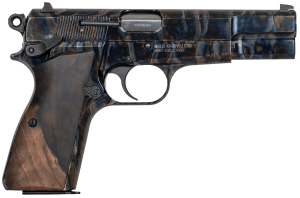 MAC 12000010 GP-35 9mm Luger 15+1 4.70" Black Steel Barrel Color Case Hardened Serrated Carbon Steel Slide & Frame w/Beavertail Grade III Turkish Walnut Grip